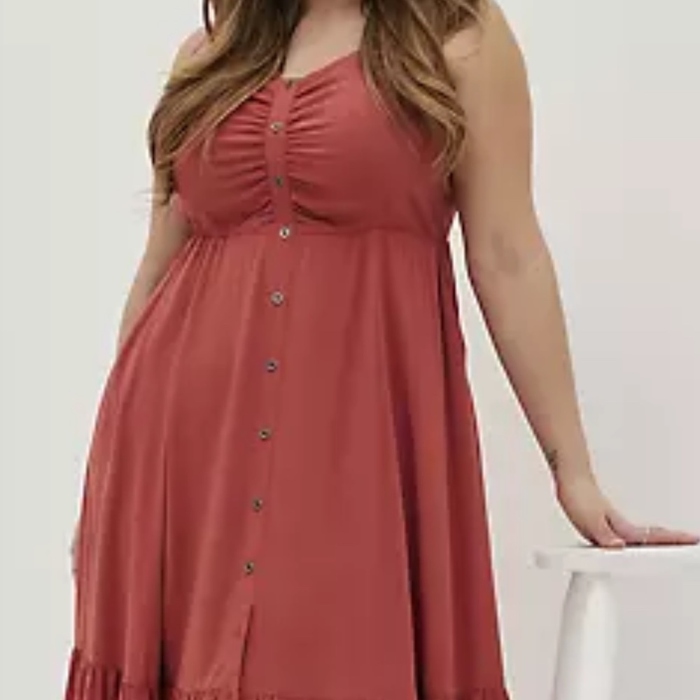 NWT!! Torrid White Button Front MIDI Dress Size 1(14-16)
